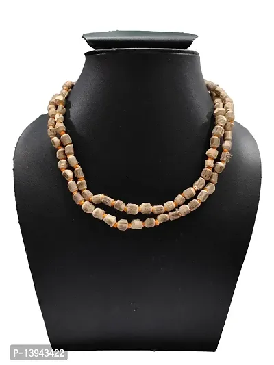 Tulsi Wood Meditation Mala For Poojan Jaap108 Crystal Mala Necklace-thumb2