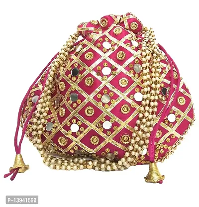 Rani Mirror Potli bags for Women handbags Wedding Festive ethnic