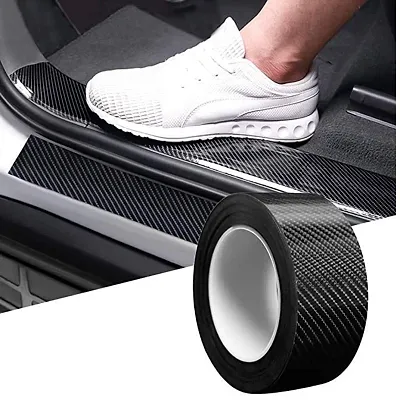MR.SIGAM Black Carbon Fiber Style Waterproof Car Seal Strip Door Edge Cover Guard Anti-Scratch Step Decoration Cover Tape -5 for Wagon R LXI Opt Petrol