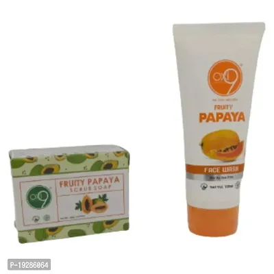Papaya Soap And Face Wash Combo Pack of 2-thumb0