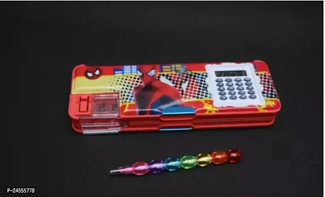 Premium Quality Latest Calculator Pencil Geometry Box With 1 Rainbow Pencils