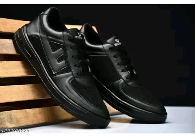 Stylish Black Rubber Solid Casual Shoes For Men
