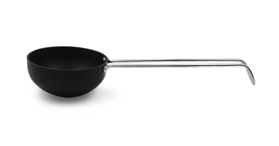 Black Steel Frying Pan With Long Handle