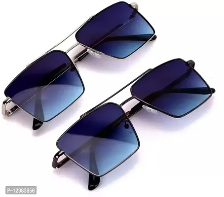 Trending Blue Sunglasses For Men And Women Combo of 2.-thumb0