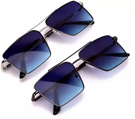 Trending Blue Sunglasses For Men And Women Combo of 2.