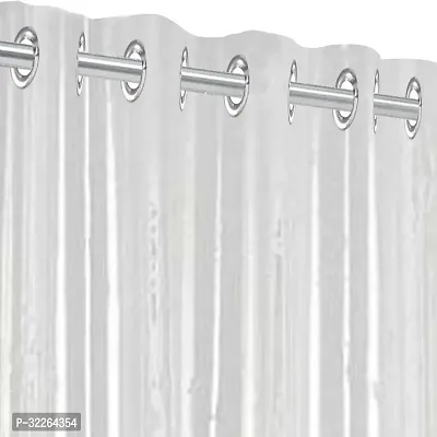 Stylish White PVC Shower Curtain-thumb2