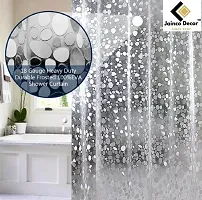 Stylish White PVC Shower Curtain-thumb1