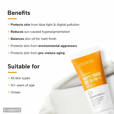 DERMATOUCH Matte Touch SPF 50 PA+++ Sunscreen - 50G-thumb2