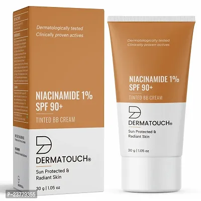DERMATOUCH Niacinamide 1% SPF 90+ PA+++ Tinted BB Cream | For Sun Protected  Radiant Skin | UVA-UVB Protection | Suitable to All Skin Types | For both Men  Women | 30g-thumb0