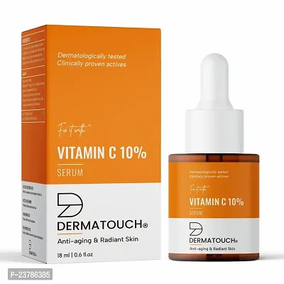 DERMATOUCH Vitamin C 10% Serum | For Anti-aging and Radiant Skin | For All Skin Types | For Both Men  Women | 18ml-thumb0