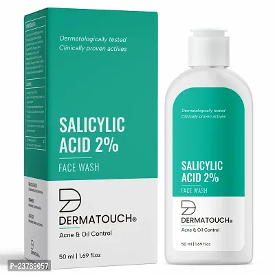 DERMATOUCH Salicylic Acid 2% Face Wash | For Acne  Oil Control | Suitable to All Skin Types | For both Men  Women | 50ml