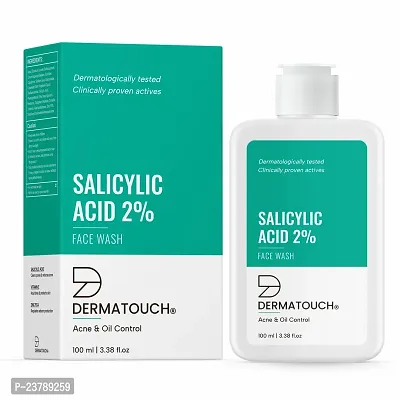 DERMATOUCH Salicylic Acid 2% Face Wash | For Acne  Oil Control | Suitable to All Skin Types | For both Men  Women | 100ml