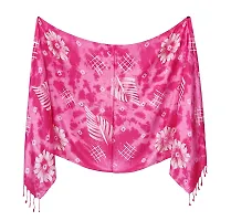 Trendy floral Printed Satin Stoles Scarf for Women  Girls (Size: 175 x 75 Cm)-thumb1