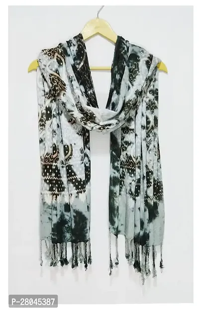 Trendy floral Printed Satin Stoles Scarf for Women  Girls (Size: 175 x 75 Cm)-thumb0