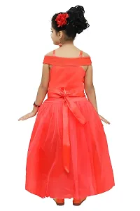 Chandrika Kids Floral Appliqu? Festive Gown Dress for Girls. Peach-thumb1