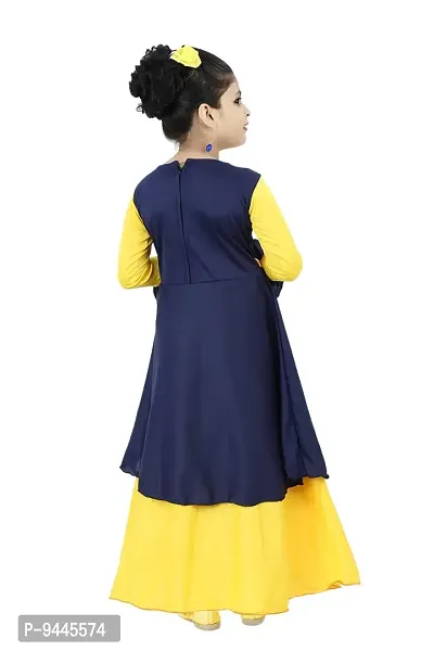 Chandrika Girls Maxi Fit And Flare Dress (CPGL0037A-YELLOW-22_YELLOW_2 Years-3 Years)-thumb3