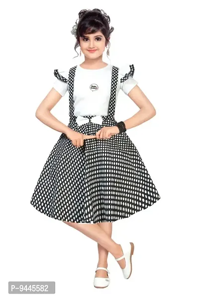 Chandrika Girl's Pinafore Dress Black