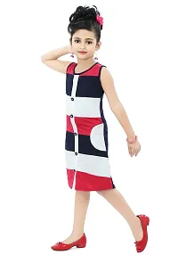 Chandrika Girls Striped Casual Midi Dress for Kids-thumb1