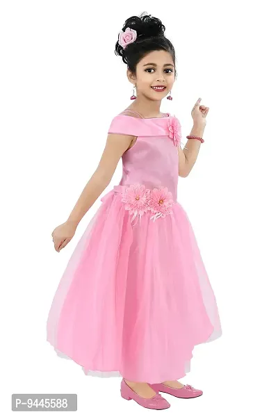 Chandrika Girl's Festive Gown Dress (Pink; 7-8 Years)-thumb3