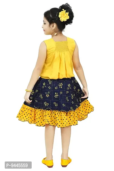Chandrika Kids comfertable Skirt and Top Set for Girls-thumb3