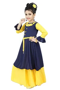 Chandrika Girls Maxi Fit And Flare Dress (CPGL0037A-YELLOW-22_YELLOW_2 Years-3 Years)-thumb1