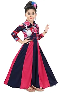 Chandrika Girls Full Length Gown Dress (9-10 Years) Red-thumb1