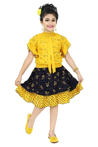 Chandrika Kids floral Skirt and Top Set for Girls