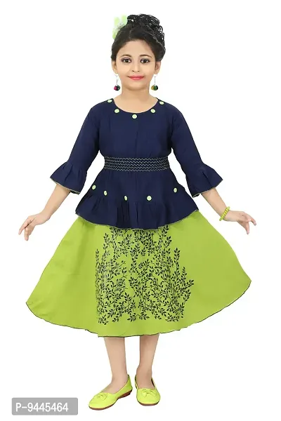 Chandrika Kids Festive Skirt and Top Set for Girls-thumb0