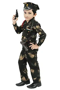 Multicolor Polyester Army Costume for Kids-thumb1