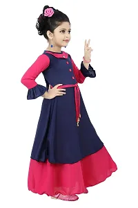 Chandrika Girl?s Festive Gown Dress (Pink; 6-7 Years)-thumb1