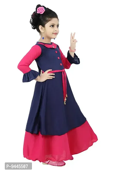 Chandrika Girl?s Festive Gown Dress (Pink; 6-7 Years)-thumb2