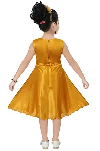 Chandrika Girl's A-Line Midi Dress (CPGL0015-MUSTARD_Yellow_9-10 Years)-thumb2