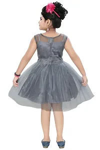 Chandrika Girl's Knee Length Dress ( CPGL0012-GREY _ Grey _ 12-24 Months )-thumb2
