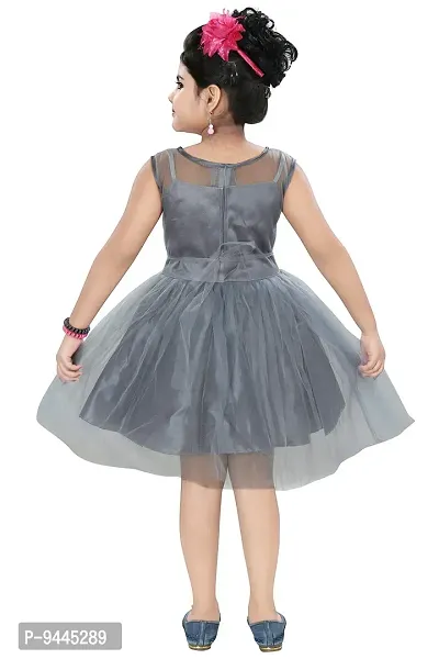 Chandrika Girl's Knee Length Dress ( CPGL0012-GREY _ Grey _ 12-24 Months )-thumb3