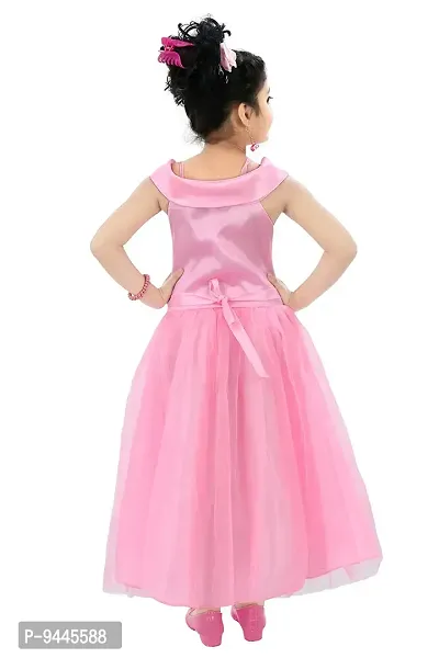 Chandrika Girl's Festive Gown Dress (Pink; 7-8 Years)-thumb2