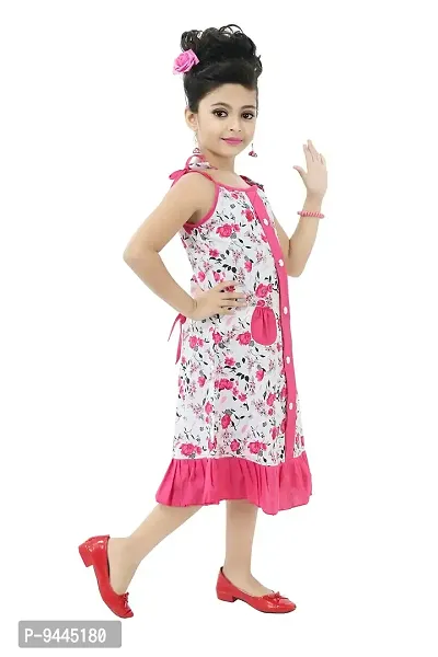 Chandrika Kids Casual Dress for Girls Pink-thumb2