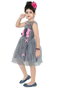 Chandrika Girl's Knee Length Dress ( CPGL0012-GREY _ Grey _ 12-24 Months )-thumb1