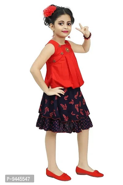 Chandrika Kids comfertable Skirt and Top Set for Girls-thumb3