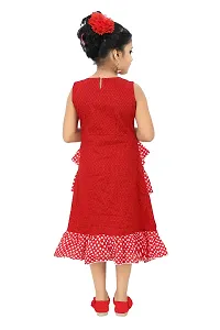 Chandrika Kids Ruffled Party Dress for Girls Red-thumb2