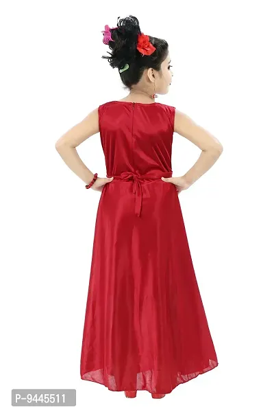 Chandrika Girl's Fit and Flare Maxi Gown Dress ( CPGL0025A-MAROON-28_Red, Maroon_5 Years-6 Years)-thumb3