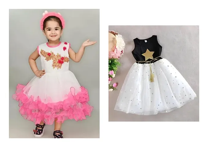 Stylish And Comfy Frocks For Girls-Pack of 2