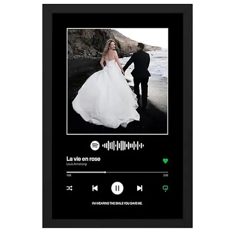 Cutomized  Photo Frames, spotify photo frame, (Black) Pictures 12x8, for Gift, Wall Mount
