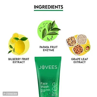 Jovees Herbal Tea Tree Oil Control Face Wash For Oily and Sensitive Skin ndash; Paraben  Alcohol Free, 120 ML (Pack of 2)-thumb3