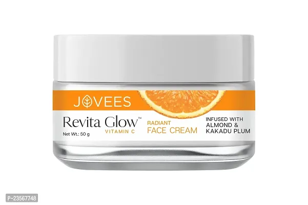 Jovees Herbal Vitamin C Face Cream 50g | Revita Glow | Vitamin C Radiant Face Cream | Infused with Kakadu Plum and Almonds-thumb2