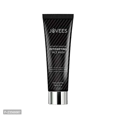 Jovees Herbal Activated Charcoal Detoxifying Face Wash For Men/Women | Anti Pollution, Deep Pore Cleansing, Oil Control, Removes Dirt  Impurities | Paraben  Alcohol Free | 120 ML (Pack of 1)-thumb0