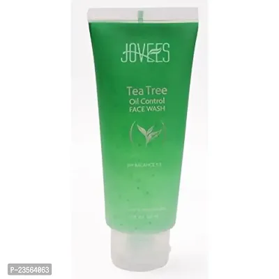 JOVEES Tea Tree Oil Control Face Wash, Green, 120 ml