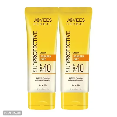 Jovees Sun Protective Sunscreen SPF 40,| Lightweight and Oil Free - UVA  UVB Protection | Normal to Dry Skin Types | Paraben  Alcohol Free 50 G (Pack of 2)
