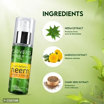 Jovees Herbal Sun Defence Neem Skin Toner | Prevents Dry Skin | Pore Tightening | For Protection Against Sun Damage  Tanning 100ML (Pack of 2)-thumb4