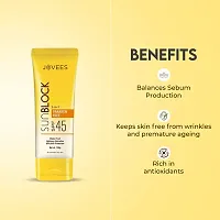 Jovees Sun Block Sunscreen SPF 45 | For Dry Skin | Water Proof, UVA/UVB Protection, Moisturization| Paraben and Alcohol Free | For Women/Men | Paraben And Alcohol Free | 50 G-thumb3
