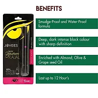 Jovees Herbal New Signature Kajal With Extra Smooth Tip, 3 gms | Herbal Kohl | Smudge Free | Lasts Upto 6 Hours | Deepest Black-thumb4